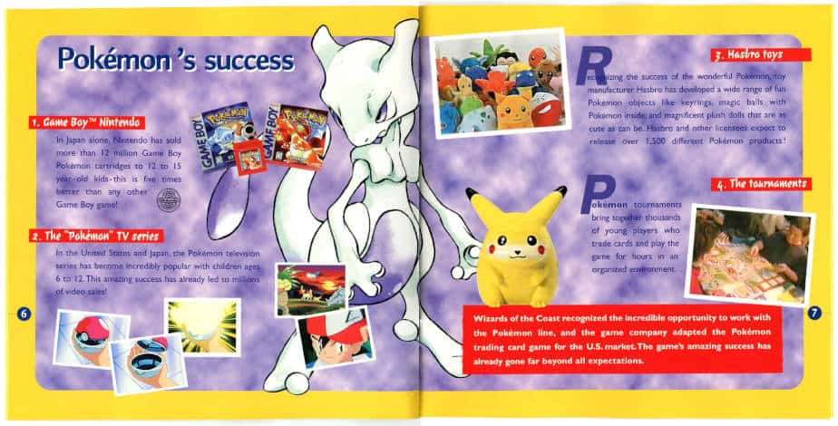 1999 Pokemon Promotion Box Promotional Booklet Third Page