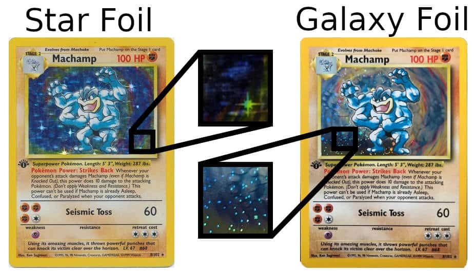 Galaxy Foil Machamp Versus Star Foil Machamp