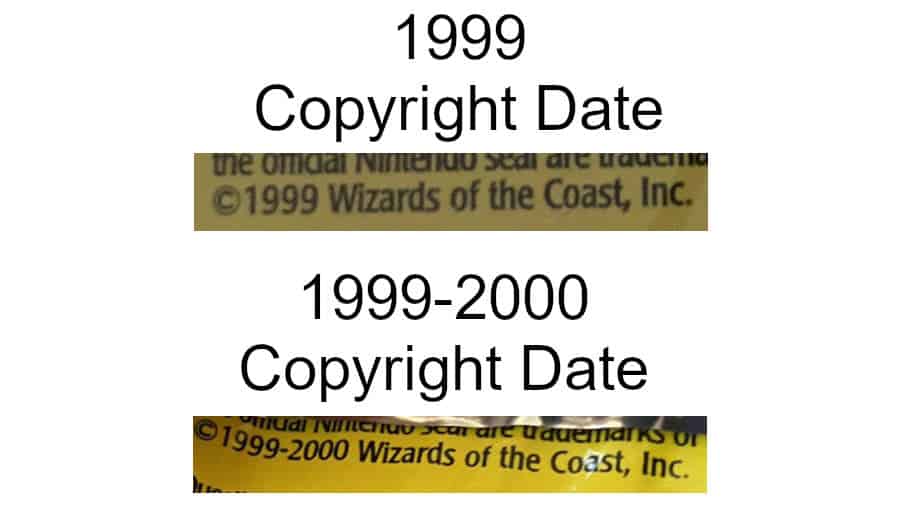 1999 Copyright Date versus 1999-2000 Copyright Date Booster Pack